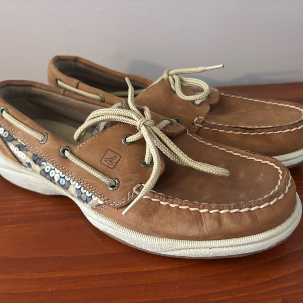 Sperry Women’s Brown Topsider Boat Shoes 7.5